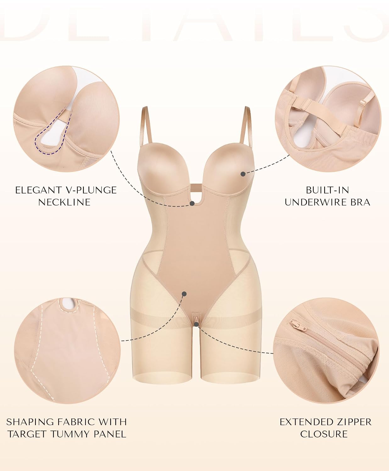 SHAPELLX Strapless Tummy Control Shapewear Bodysuit — image 4