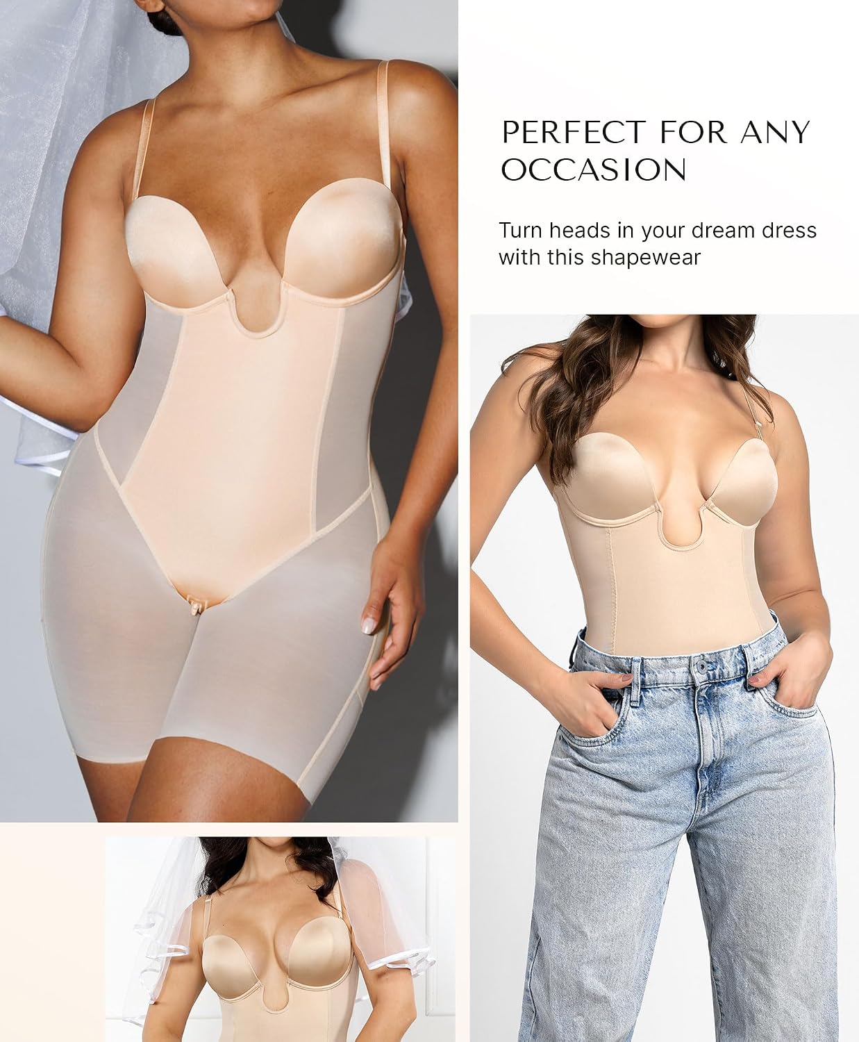 SHAPELLX Strapless Tummy Control Shapewear Bodysuit — image 5