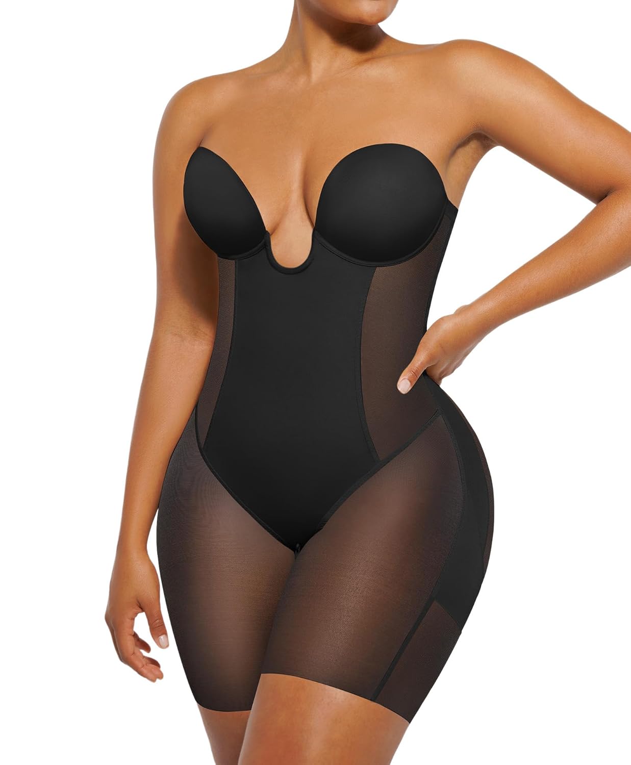 SHAPELLX Strapless Tummy Control Shapewear Bodysuit — image 7