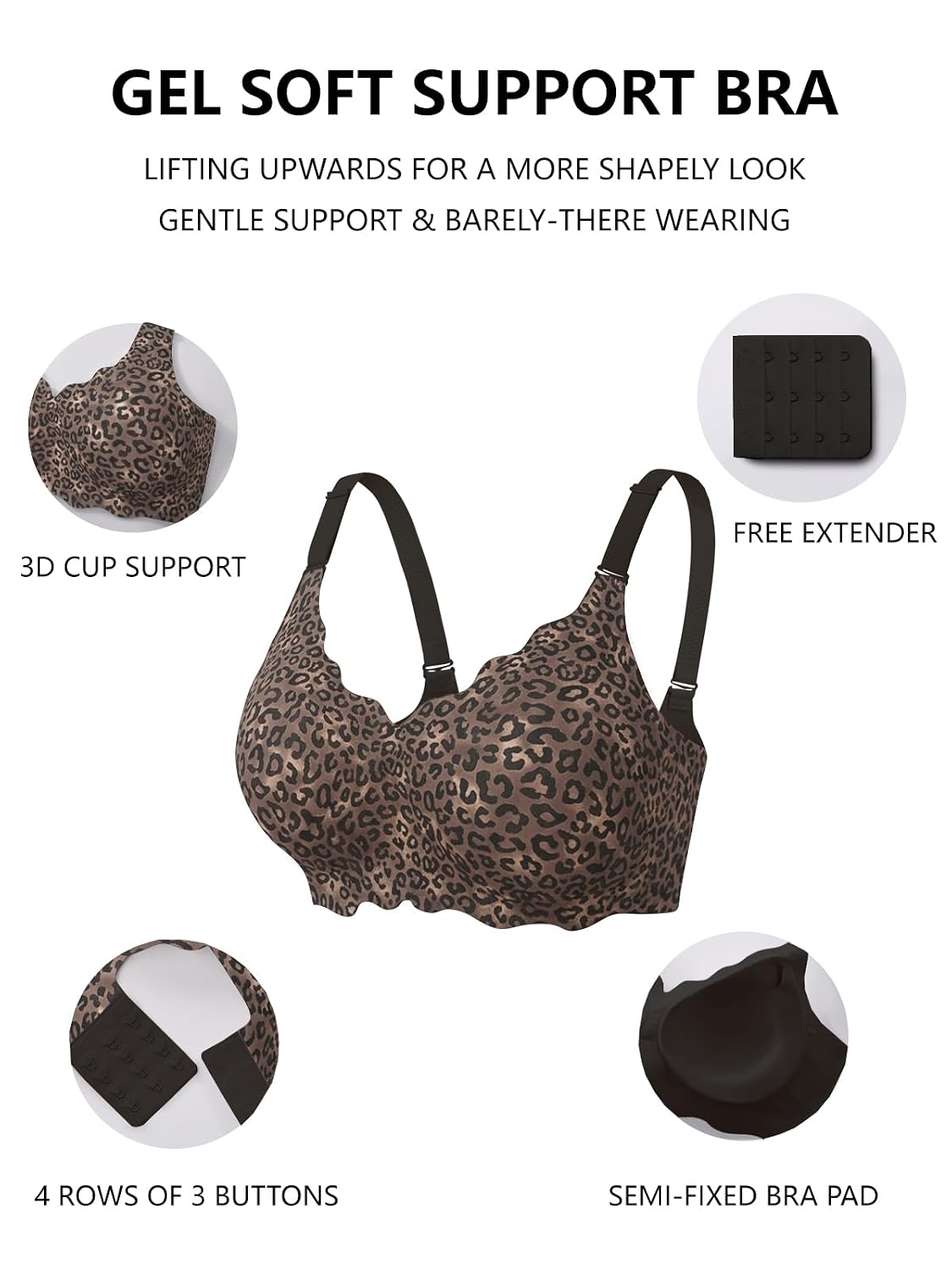 COCOMARTS Jelly Wireless Push Up Bra — image 3