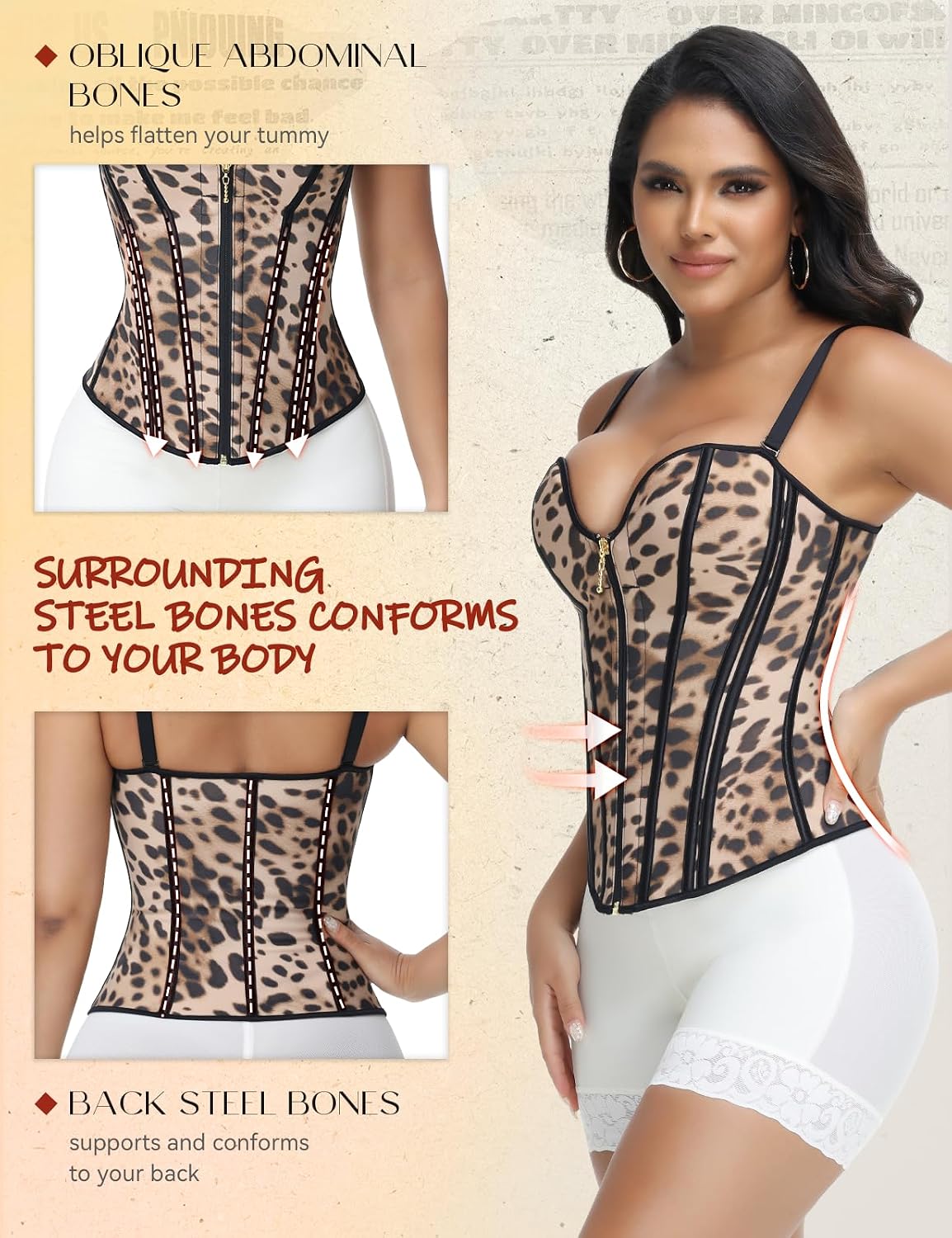 SHAPSHE Overbust Waist Trainer Corset for Women — image 3