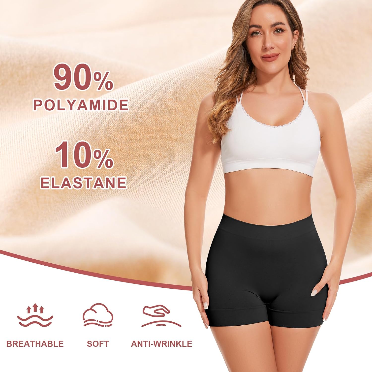 UUMIAER 3 Pack Anti Chafing Boyshort Shapewear Shorts — image 4