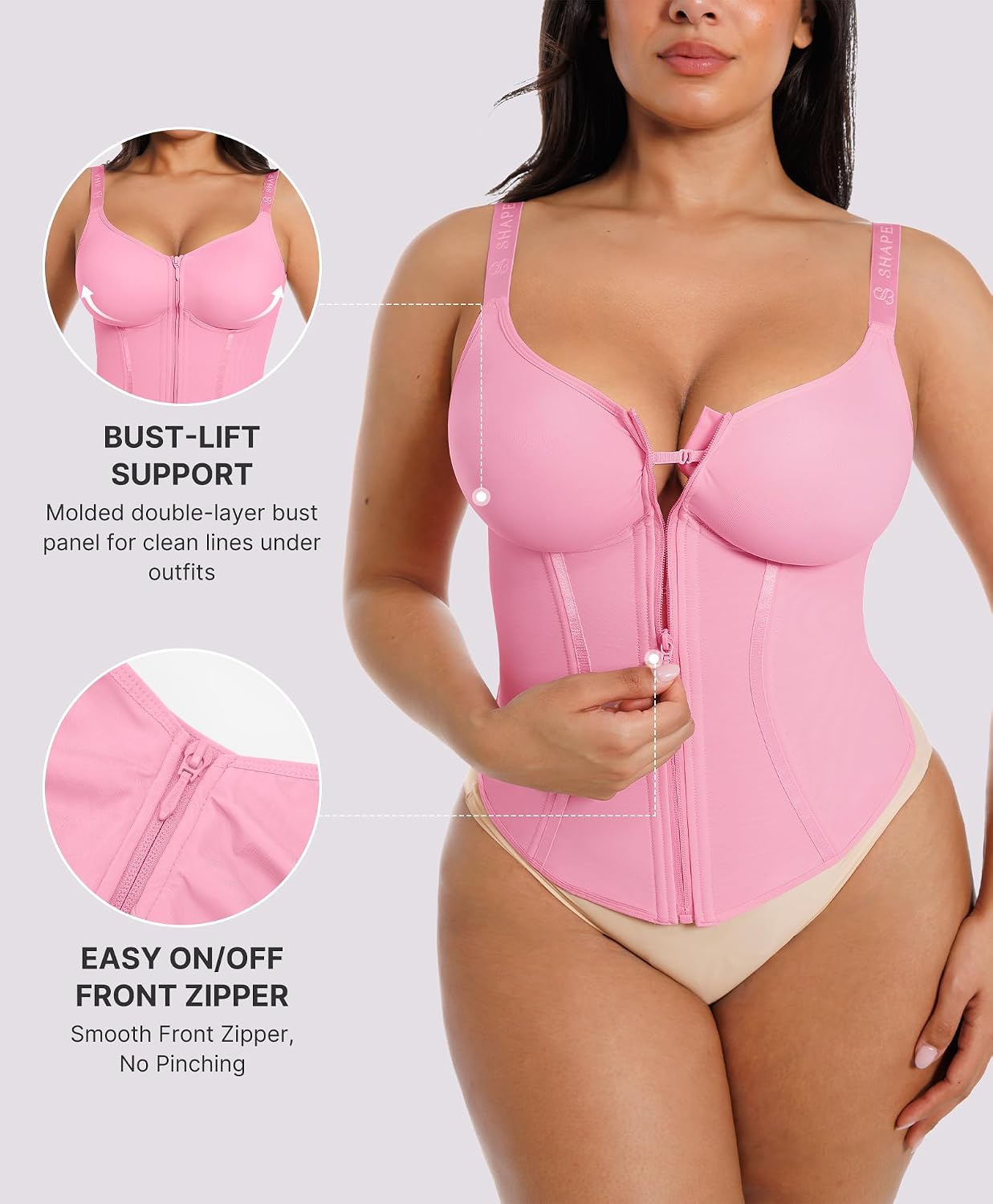 SHAPELLX Steel Boned Waist Trainer for Women — image 5