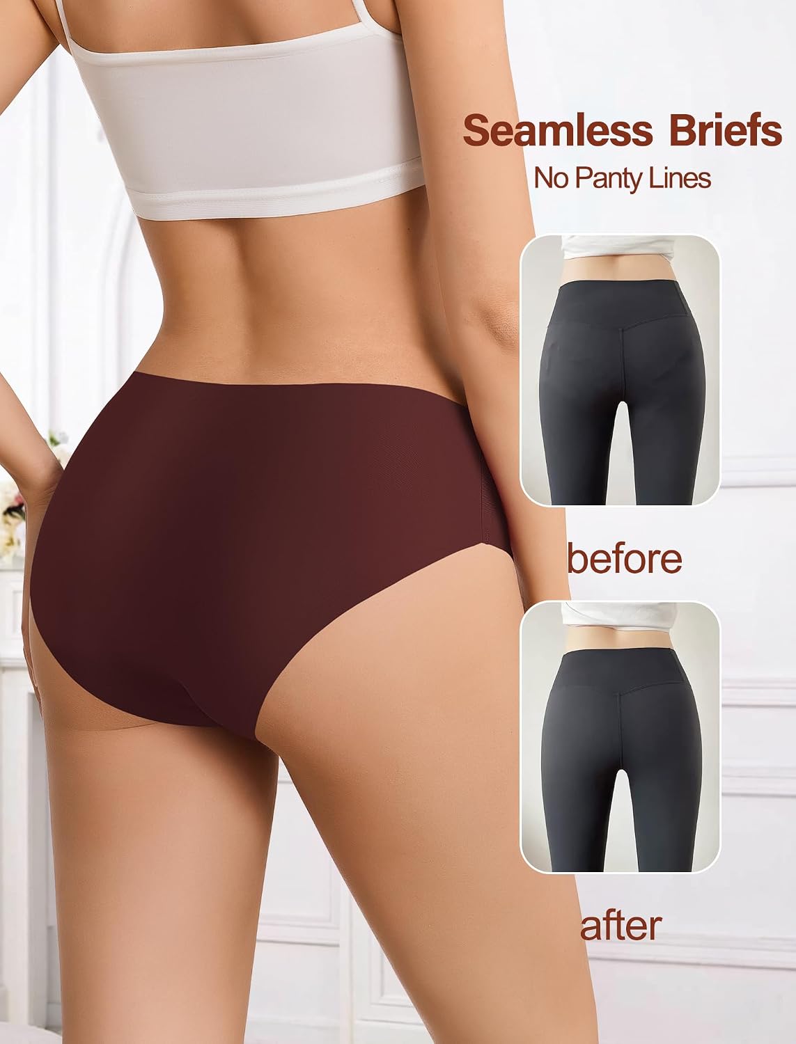 Seamless No Show Bikini Panties 6-Pack — image 4