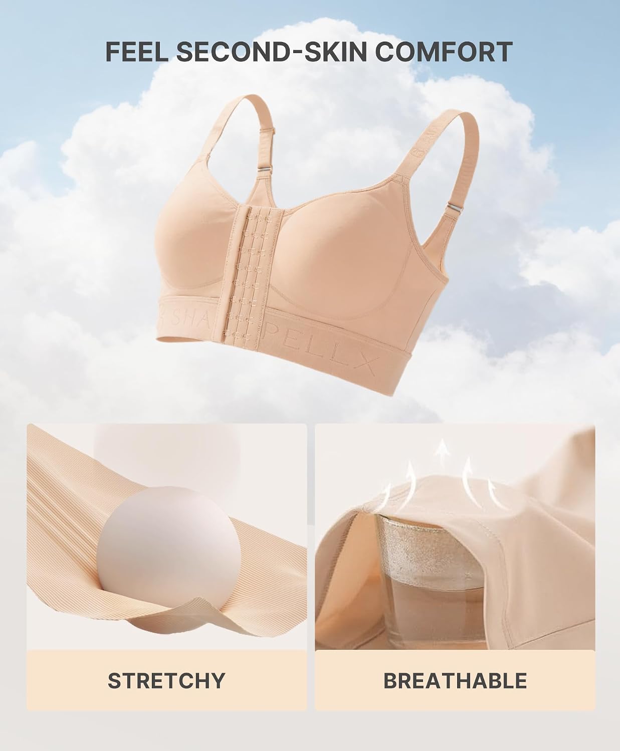 SHAPELLX Post Surgery Front Closure Bra — image 4