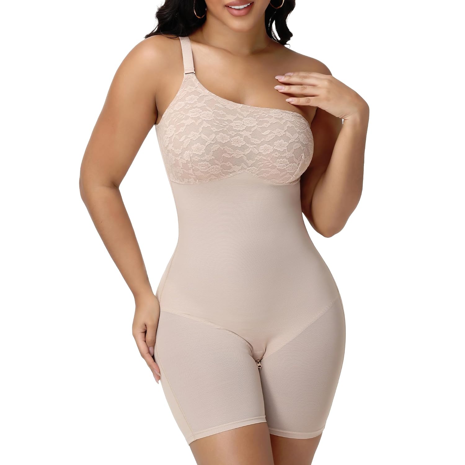 SHAPESHE Strapless Lace Bodysuit Shapewear