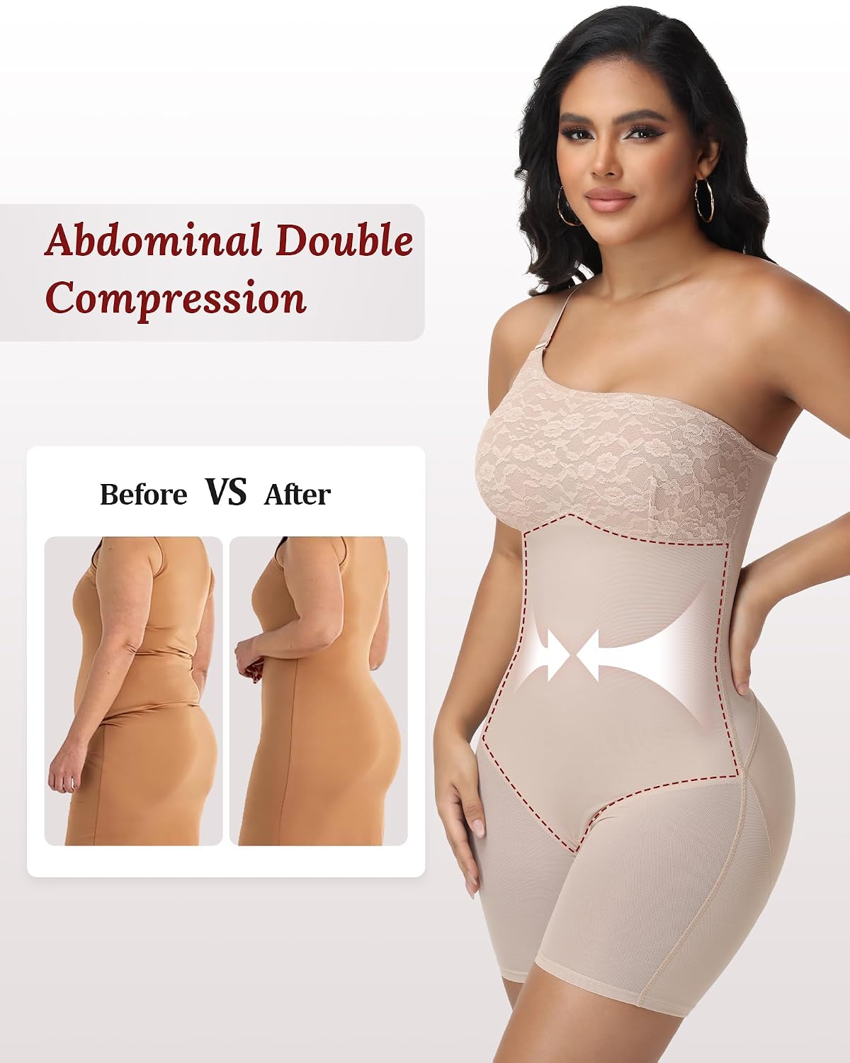 SHAPESHE Strapless Lace Bodysuit Shapewear — image 4