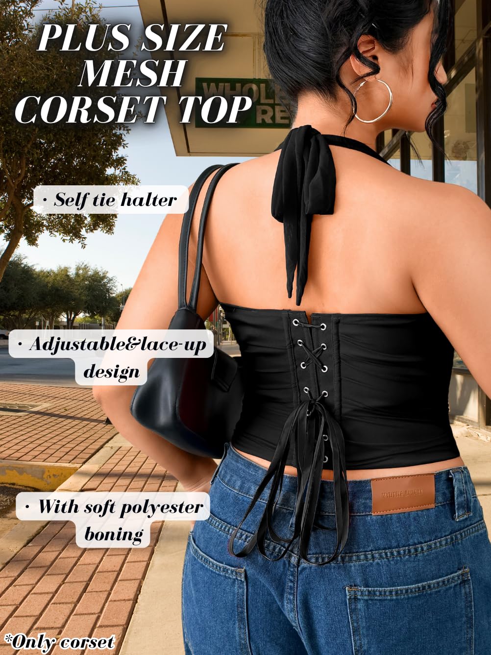 ChiaoLezhee Plus Size Halter Boned Corset — image 2