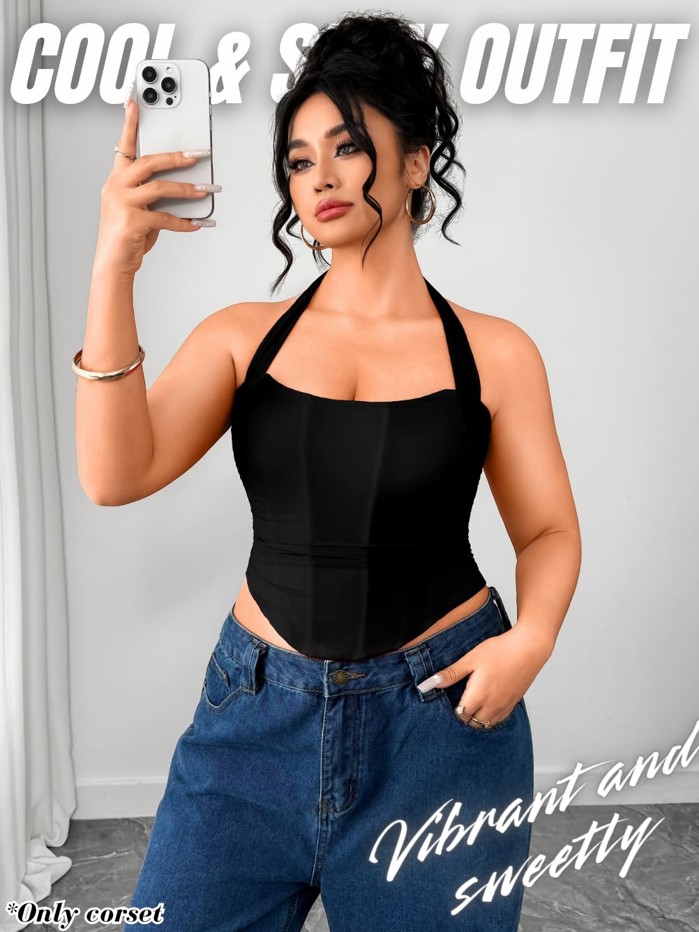 ChiaoLezhee Plus Size Halter Boned Corset — image 4