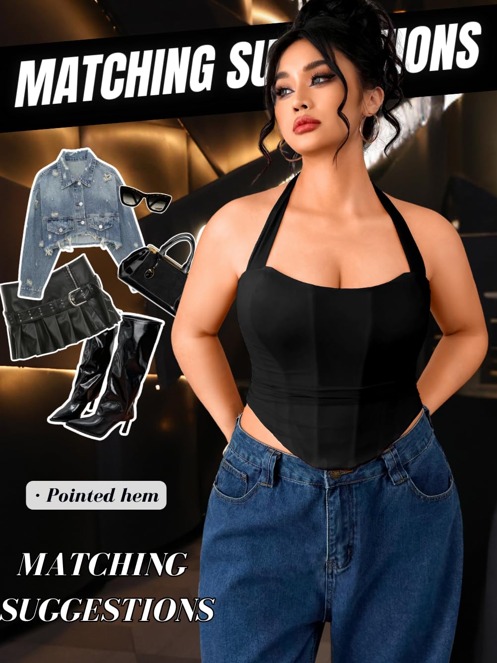 ChiaoLezhee Plus Size Halter Boned Corset — image 5