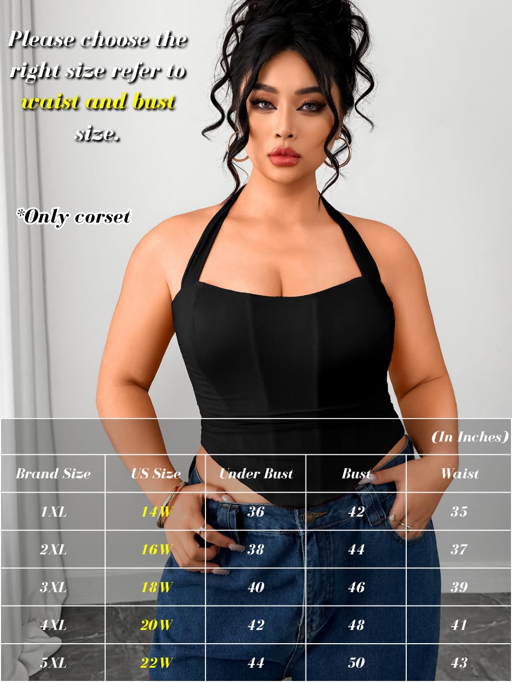 ChiaoLezhee Plus Size Halter Boned Corset — image 6