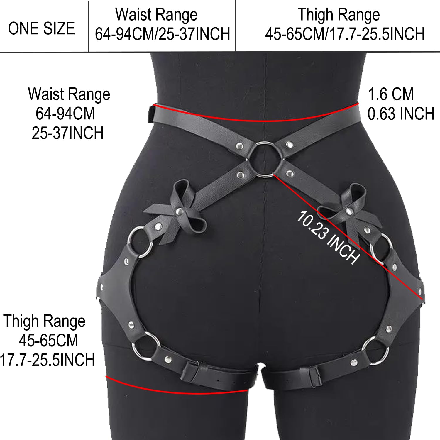 LKBVSLBL Punk Leather Thigh Harness Belt — image 2