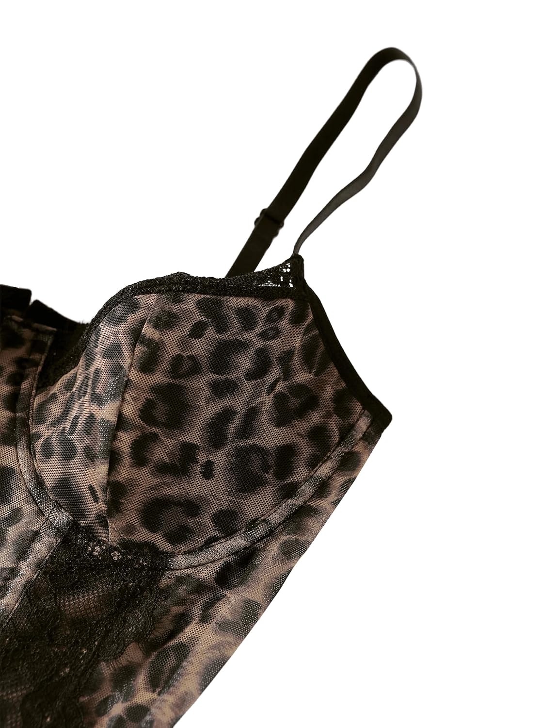 LovelyWholesale Leopard Lace Corset Bustier Top — image 5