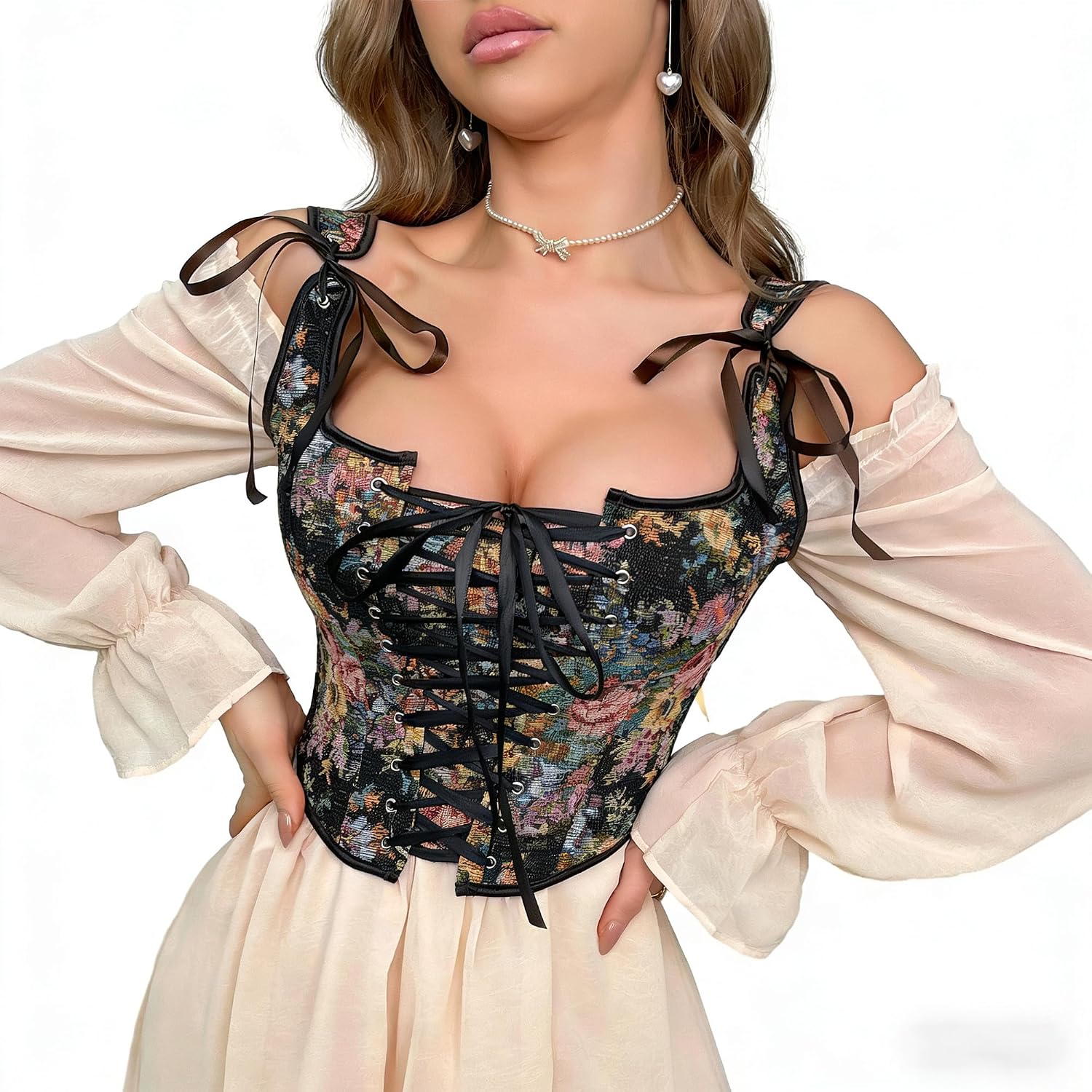 XuoAz Women's Renaissance Overbust Bustier Bodyshaper