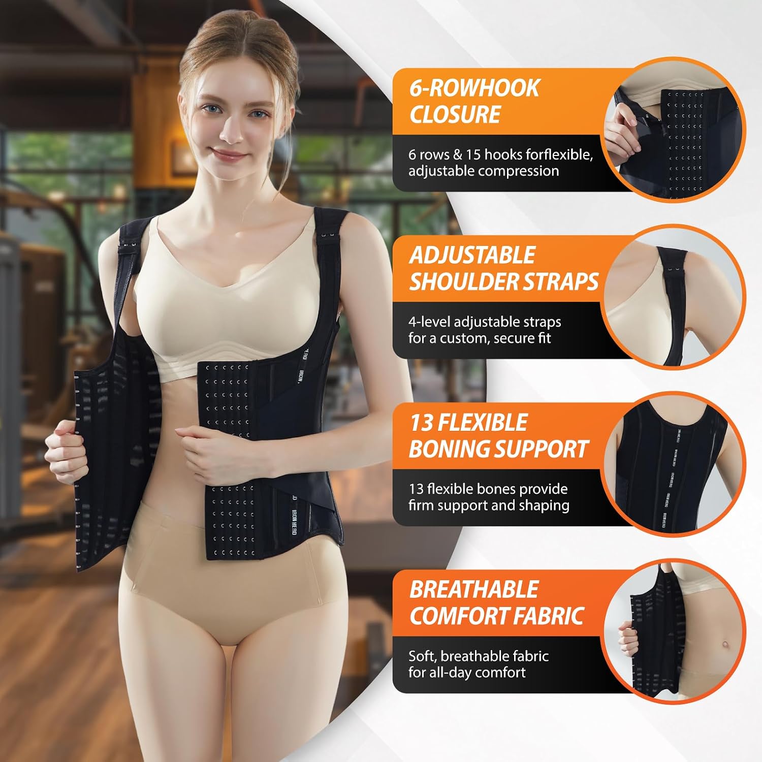 CATMATE Women's Waist Training Corset — image 4