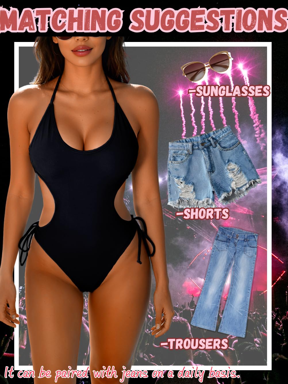 ChiaoLezhee Halter Cut-Out Monokini Swimsuit — image 6
