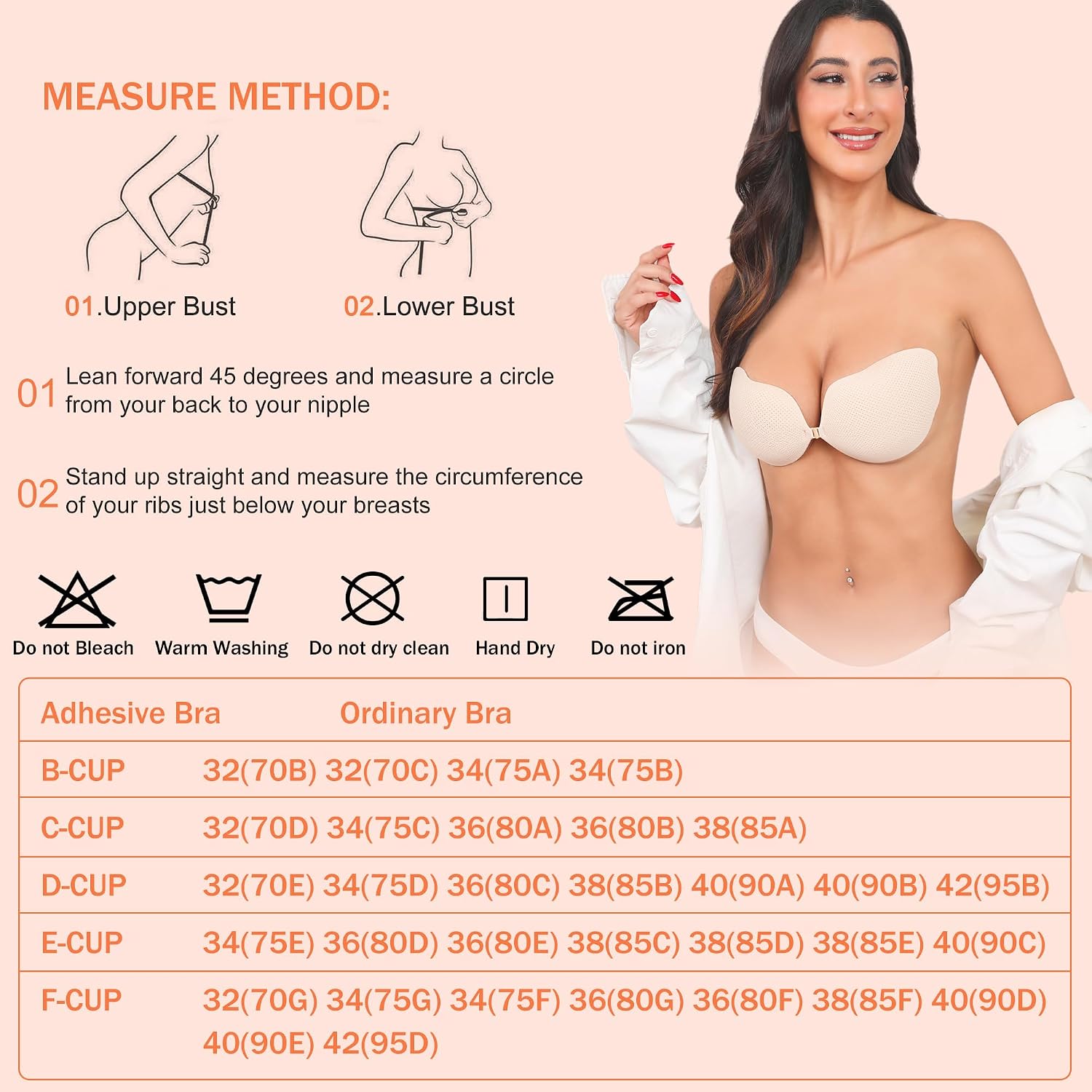Hioffer Women Strapless Adhesive Push Up Bra — image 5