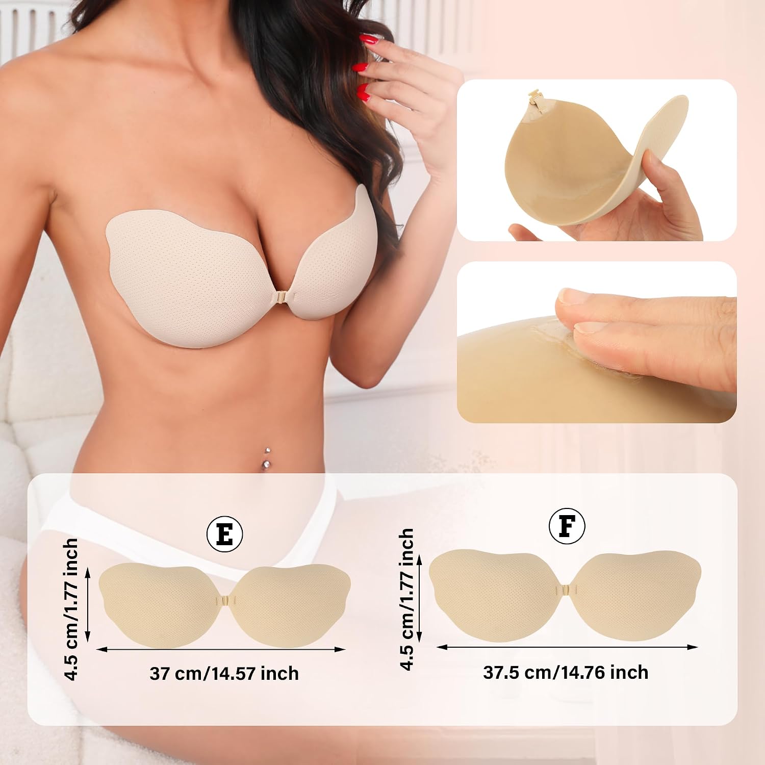 Hioffer Women Strapless Adhesive Push Up Bra — image 8