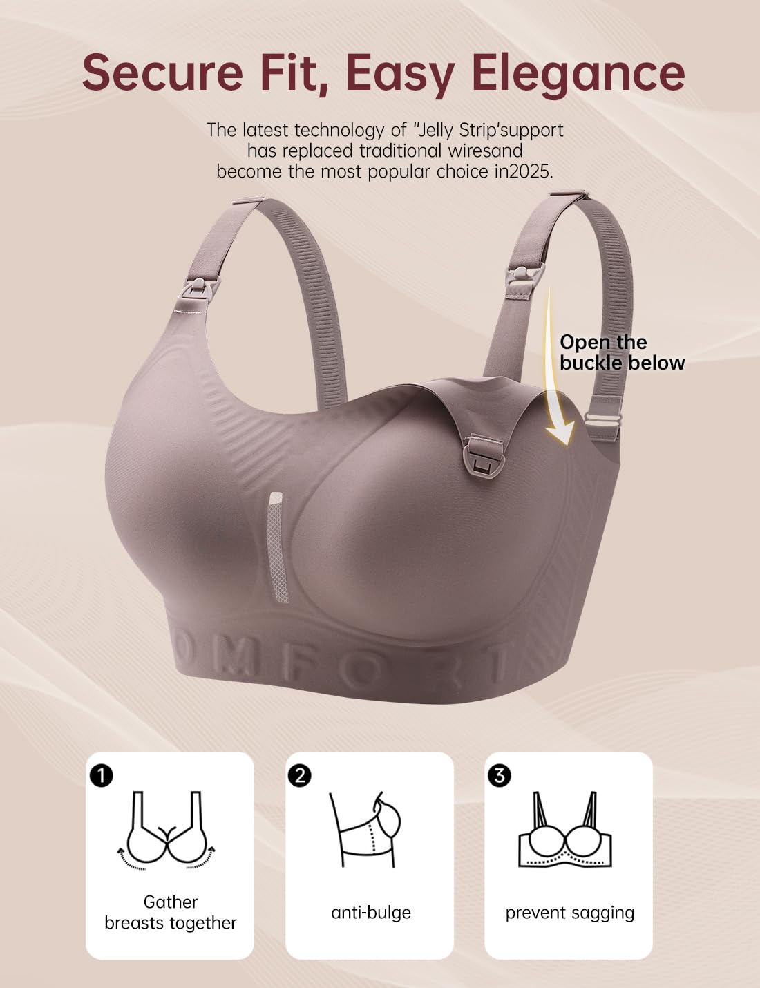 LZYUNIZ Seamless Wireless Nursing Bra with Extender — image 5