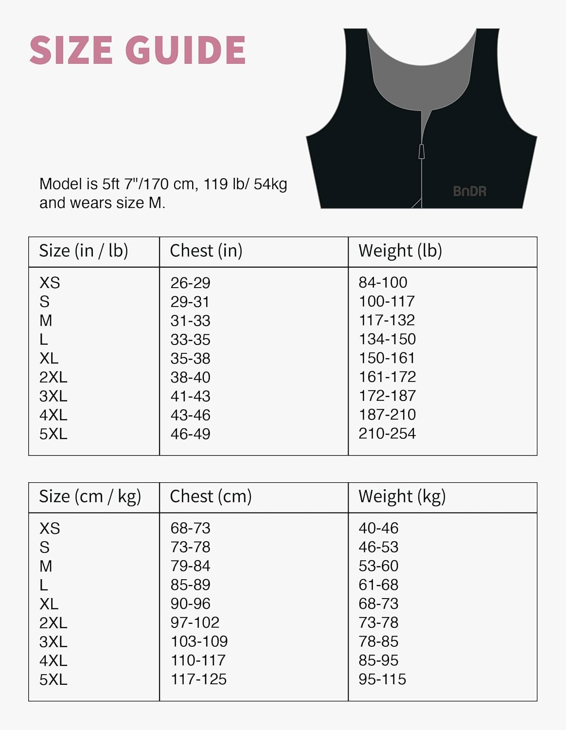 BnDR Front Zipper Chest Binder for Transgender — image 8