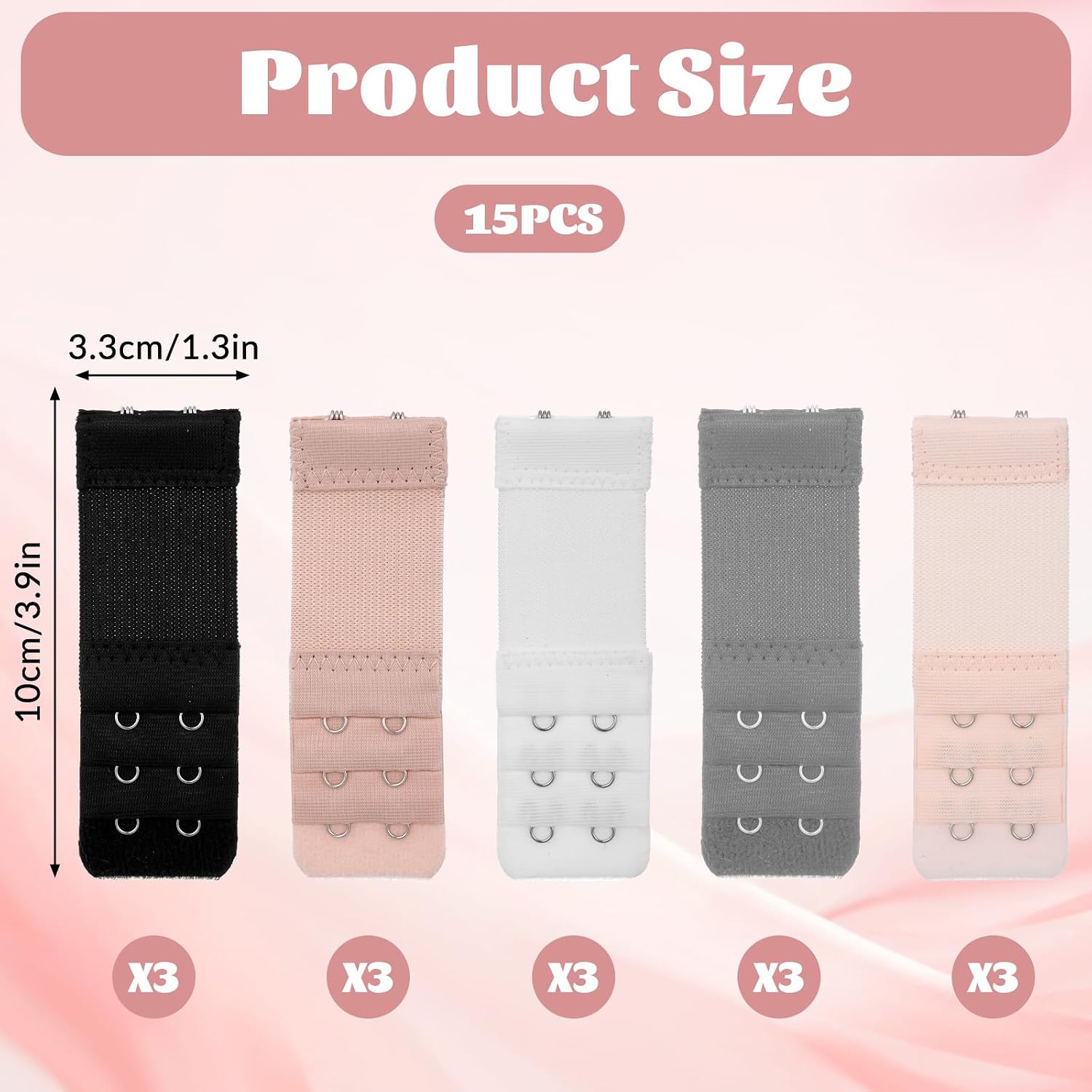 Qianyu Soft Elastic Bra Extender 2 Hook — image 2