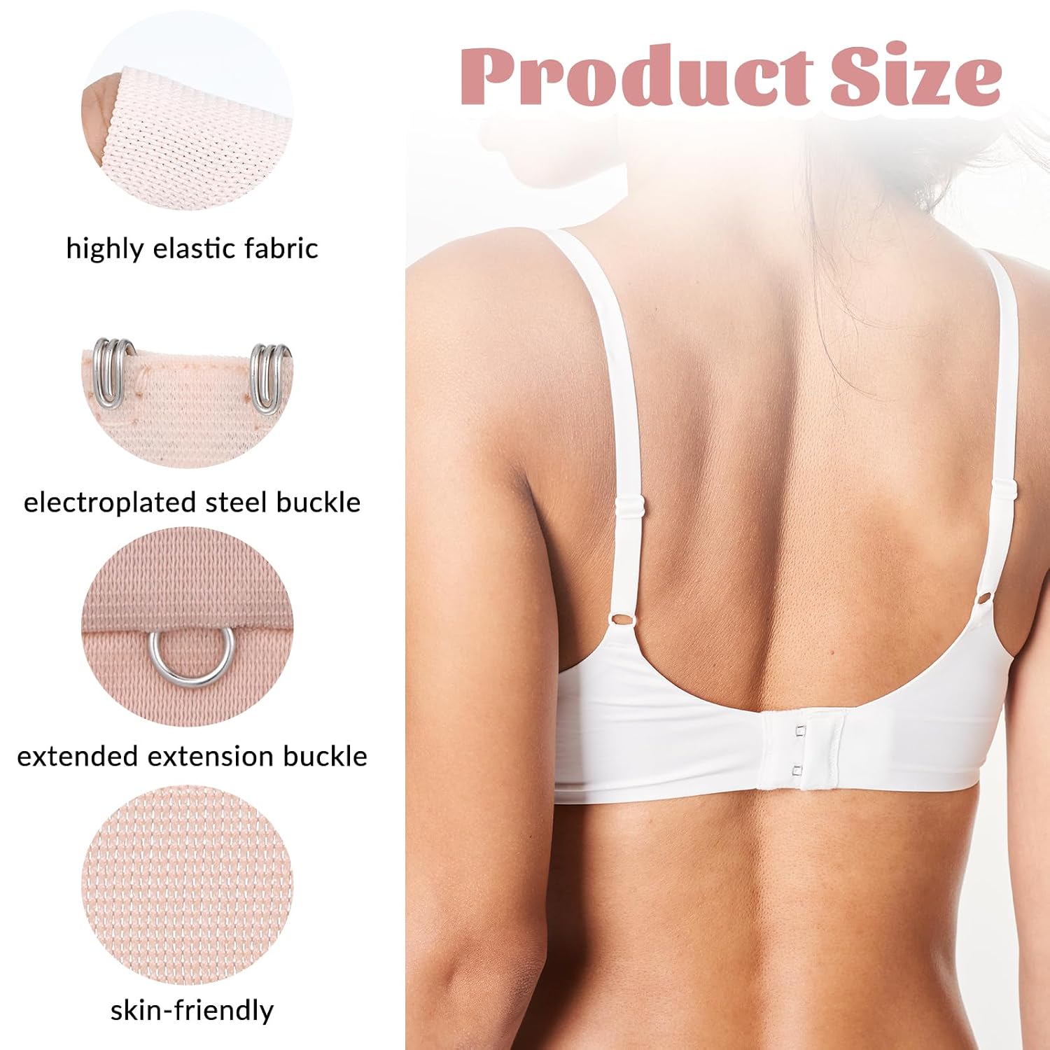 Qianyu Soft Elastic Bra Extender 2 Hook — image 5