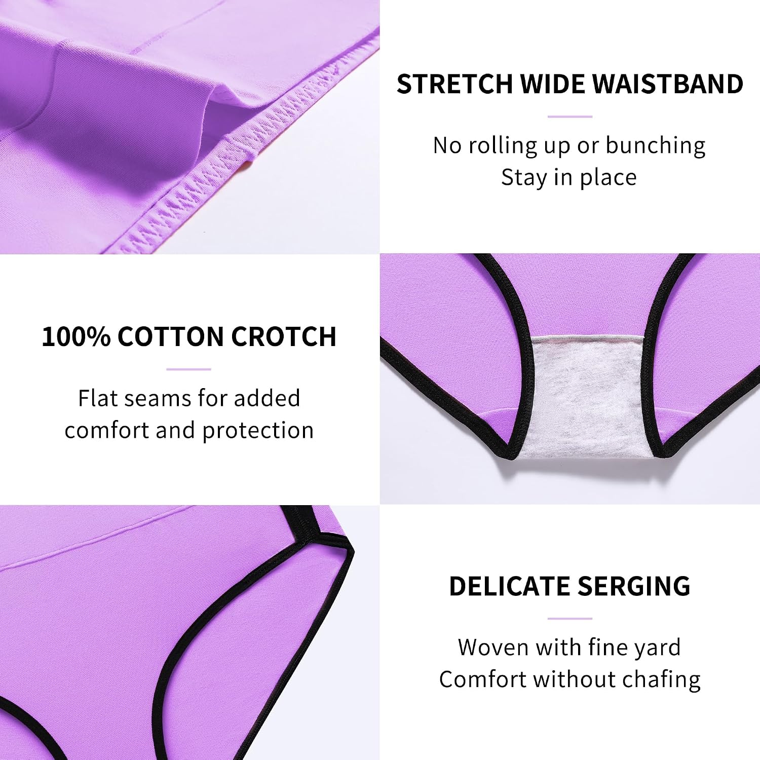 CAILECOTTON High Waisted Cotton Panties 5-Pack — image 5