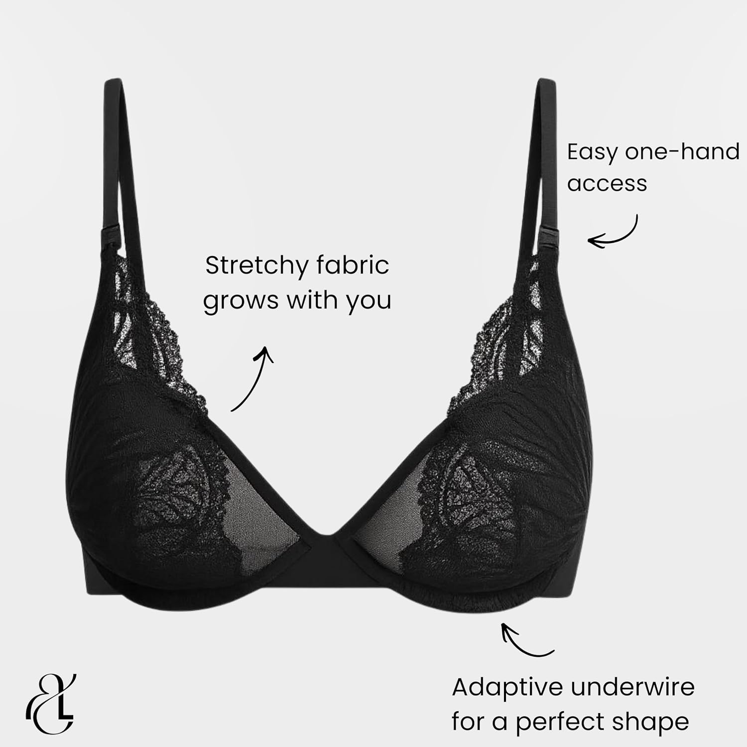 MILK&LACE Petra Nursing Bra Soft Stretch Lace — image 3