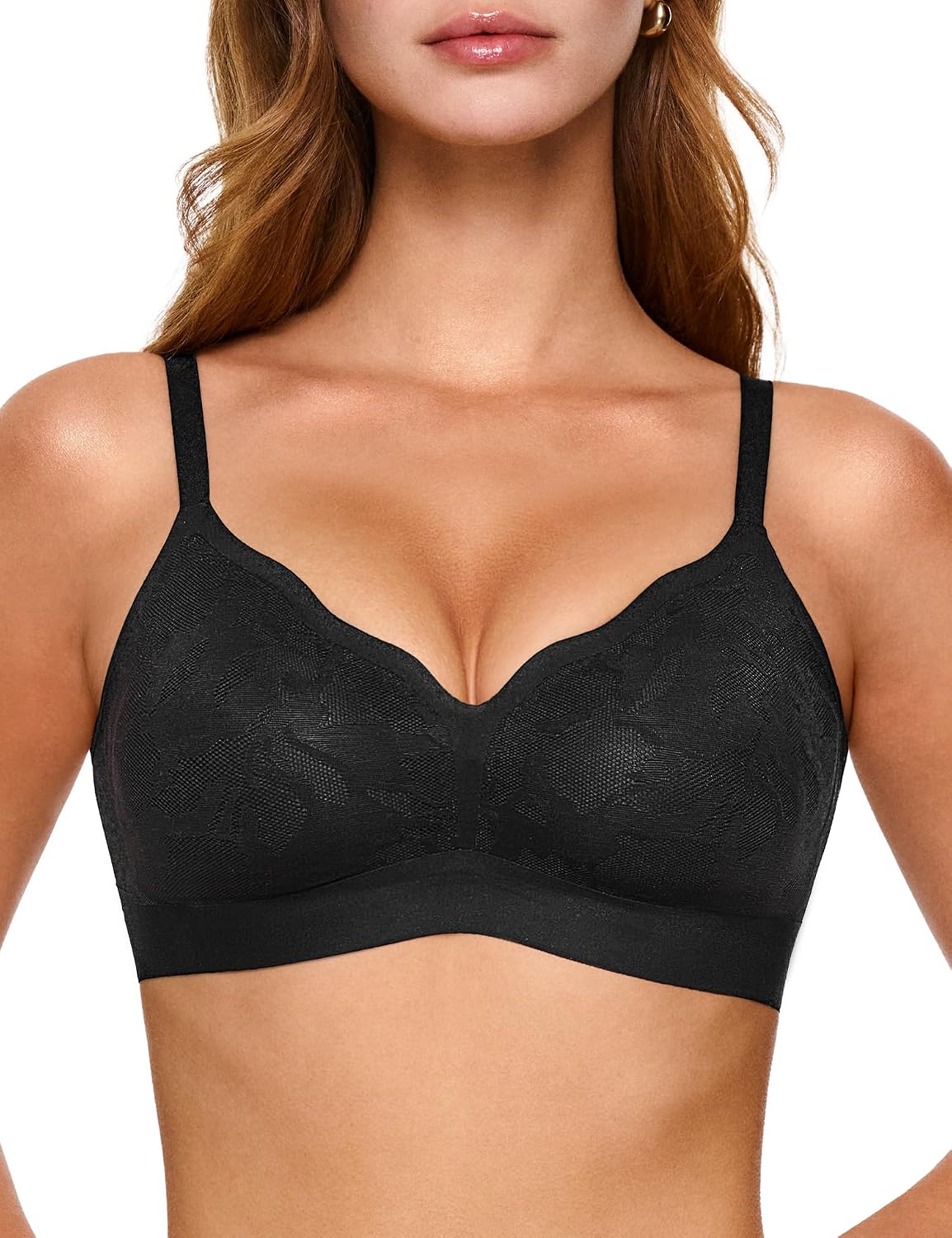 Lehoba Wireless No Show Lace Bralette