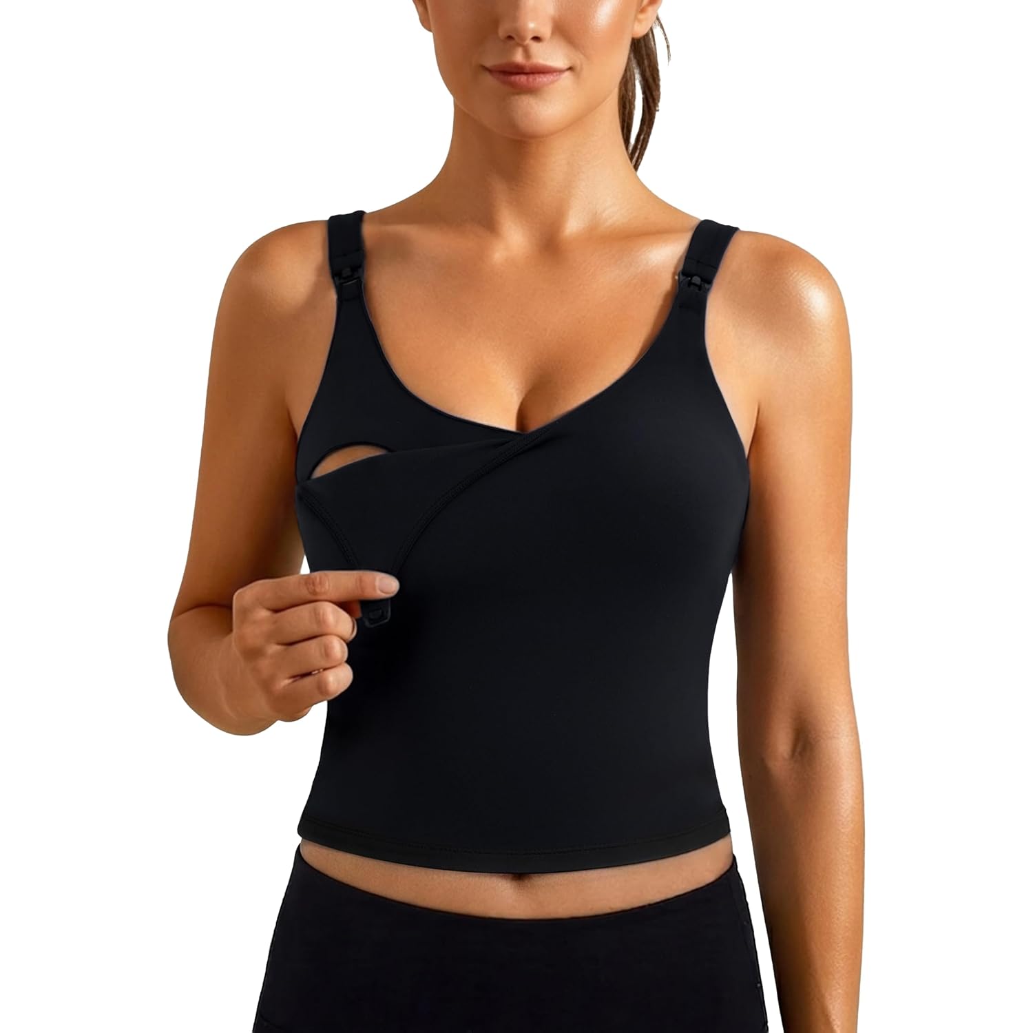 Ecavus Buttery Soft Longline Nursing Tank Top
