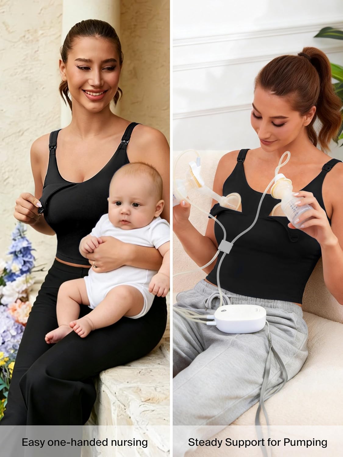Ecavus Buttery Soft Longline Nursing Tank Top — image 2