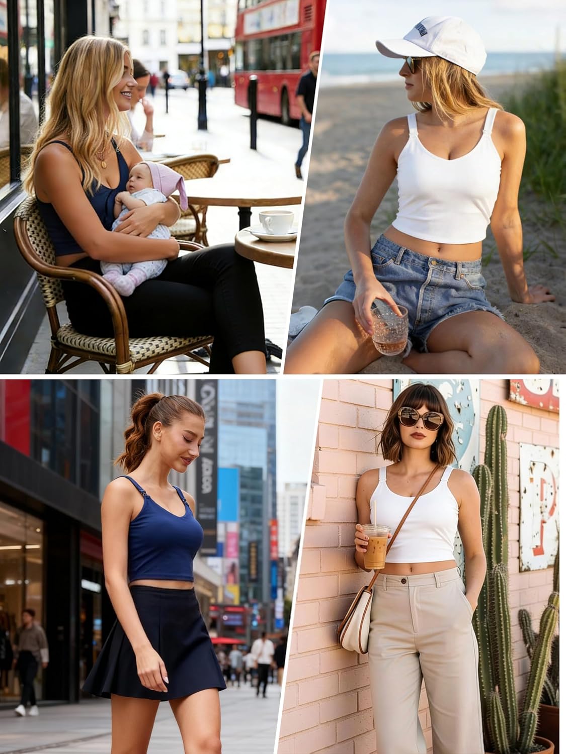 Ecavus Buttery Soft Longline Nursing Tank Top — image 4