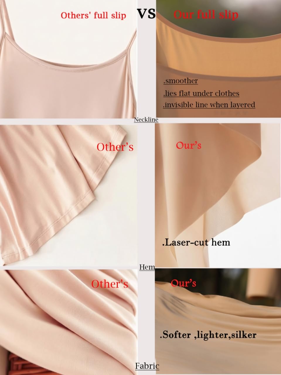 Cmumienzink Adjustable Spaghetti Strap Slip — image 5