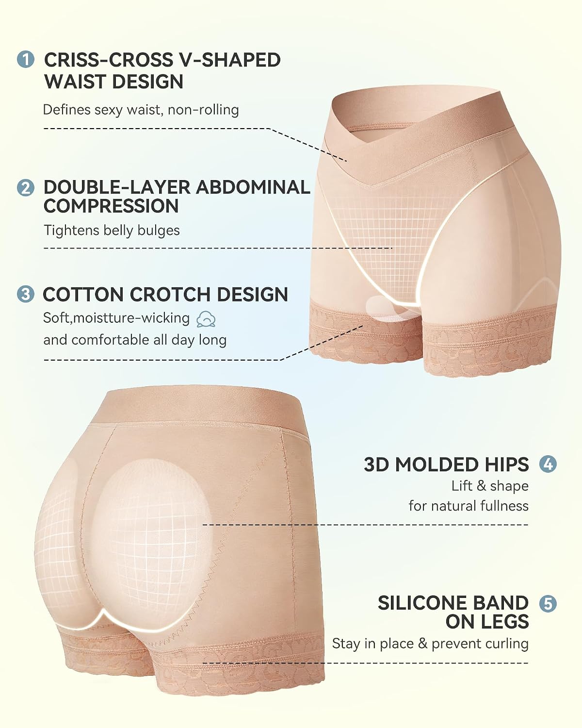 SHAPSHE V-Shaped Butt Lifting Shapewear Shorts — image 5