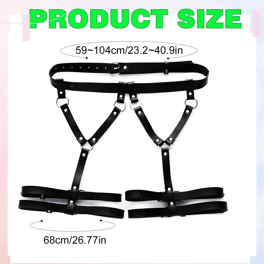 REETAN Leather Thigh Harness Garter Belt — image 2