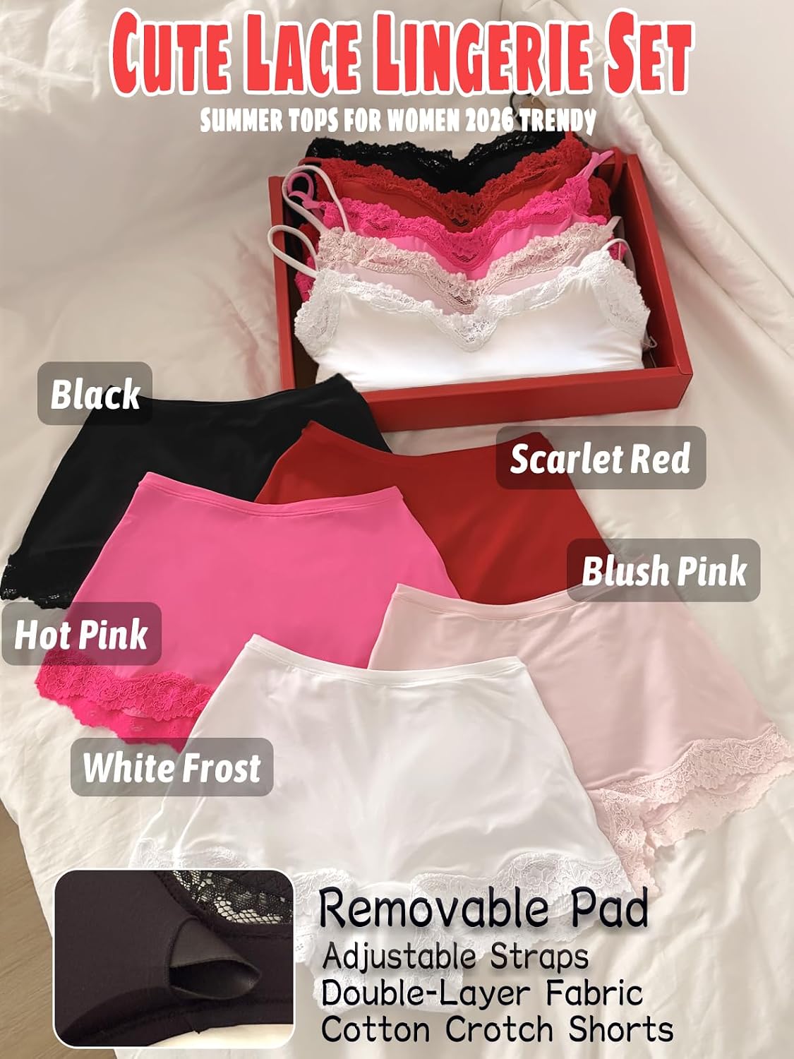 Starrylion Lace Bralette and Boyshort Lingerie Set — image 2