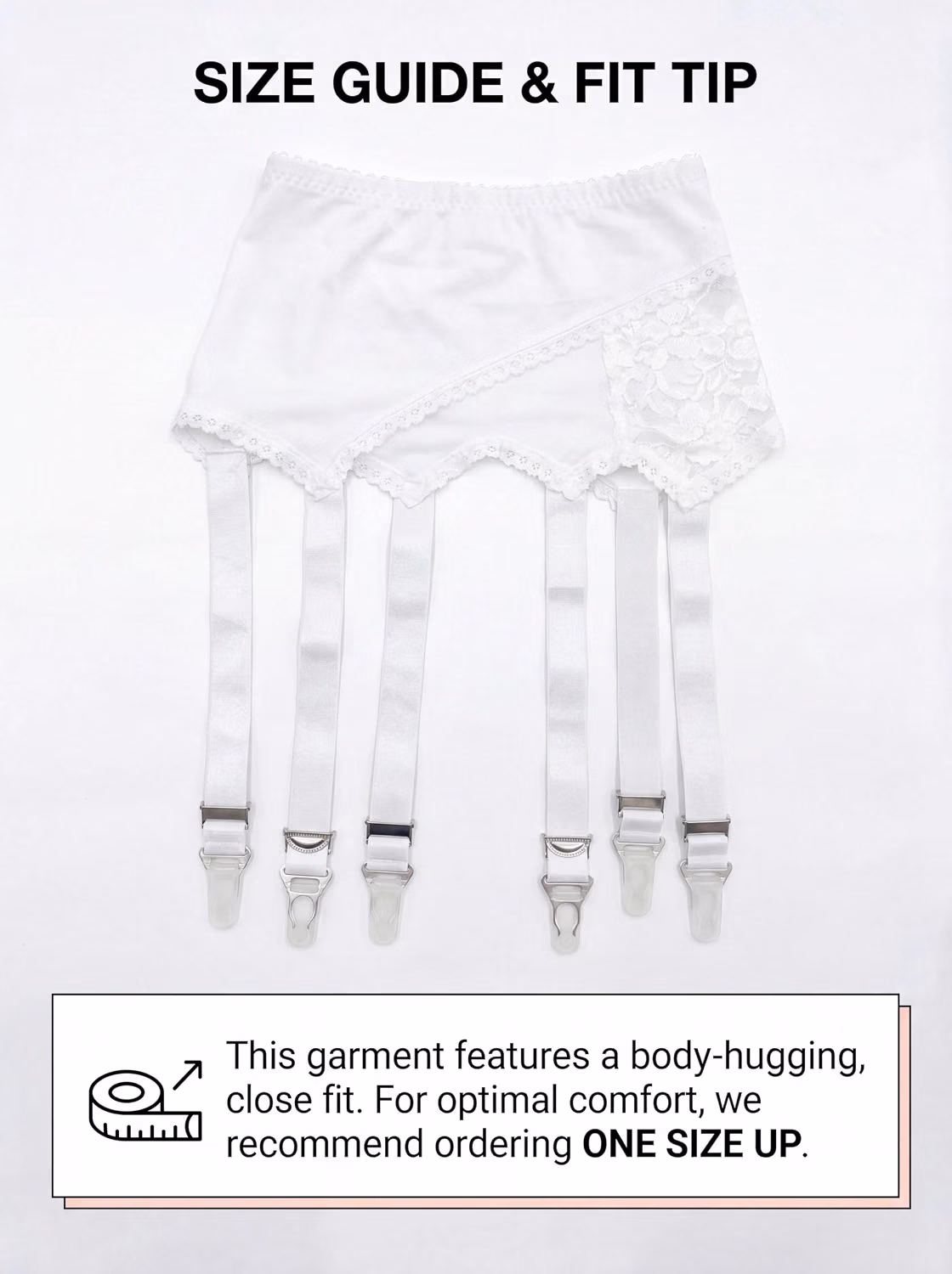 Eagerlove Women's High Waisted Lace Garter Belt — image 7