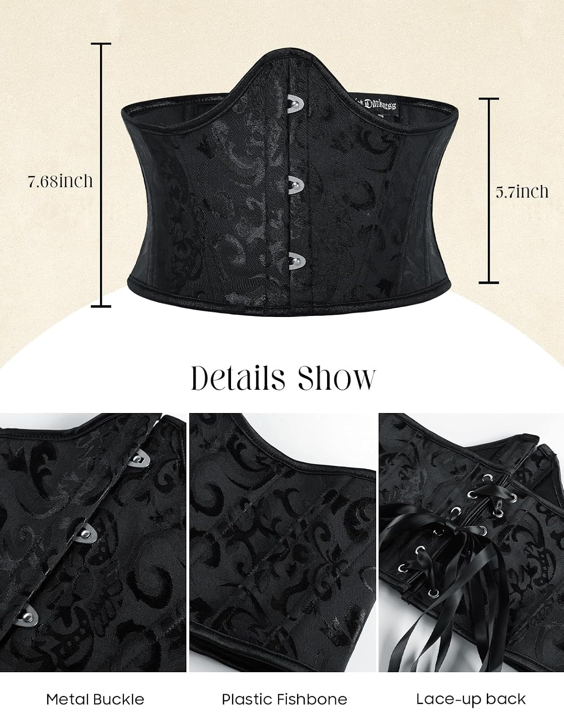 Scarlet Darkness Renaissance Underbust Corset Belt — image 2
