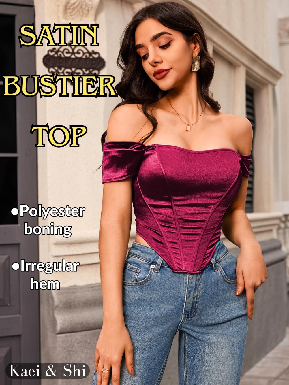 Kaei&Shi Satin Strapless Corset Top — image 2