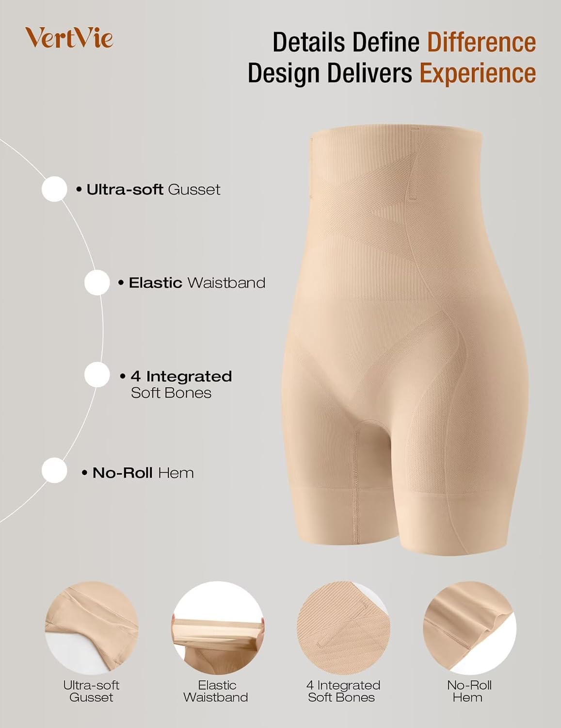 Vertvie Tummy Control Shapewear Shorts — image 7