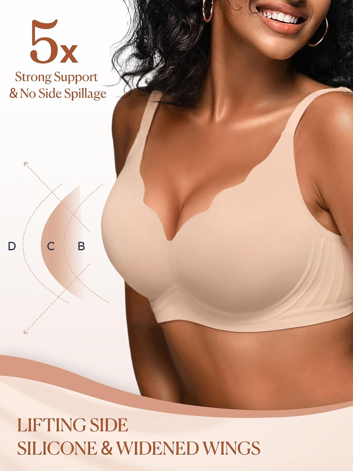 Cuteio Women's Wireless Seamless Jelly Bralette — image 3