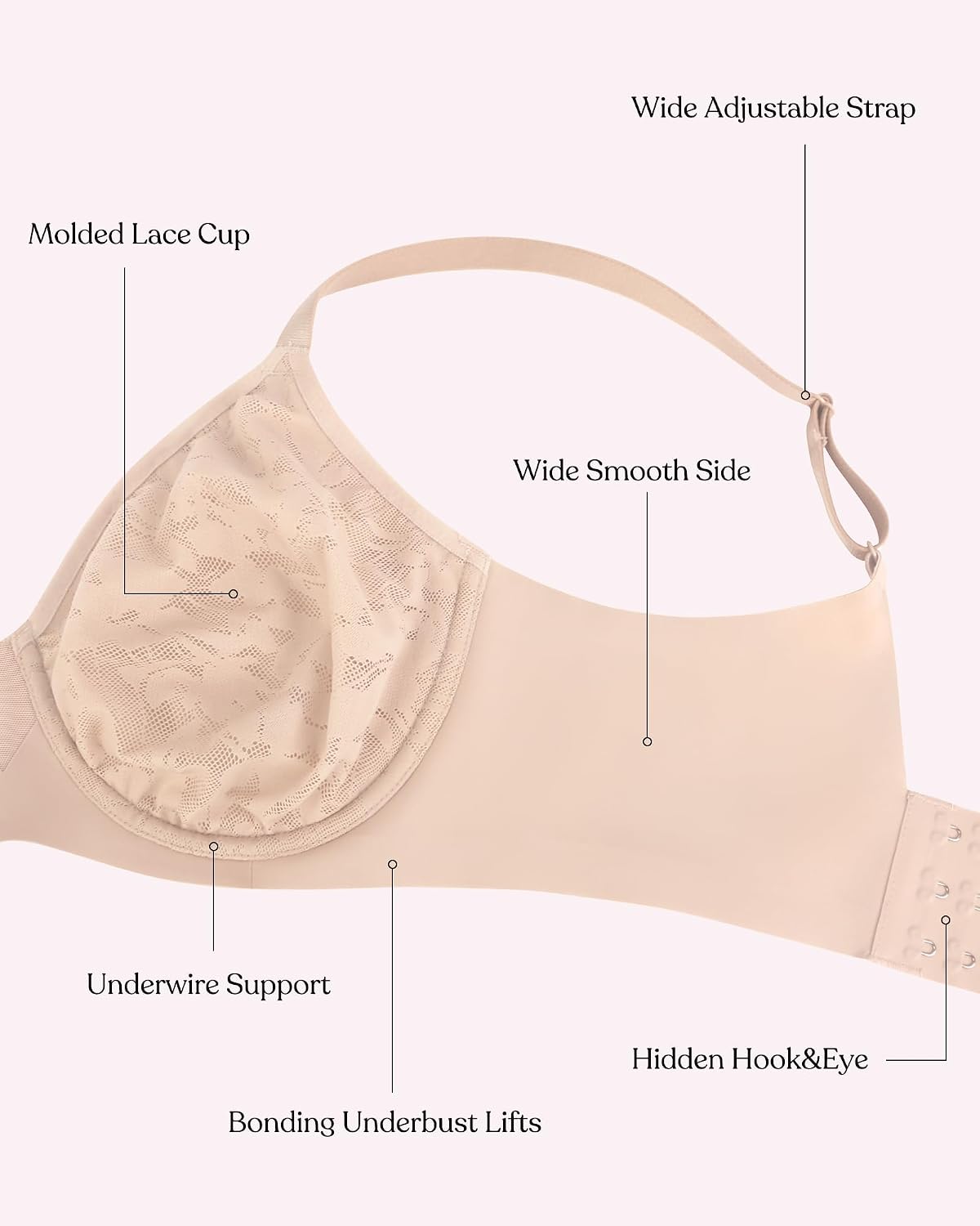 HSIA Full Coverage Minimizer Bra for Women — image 5