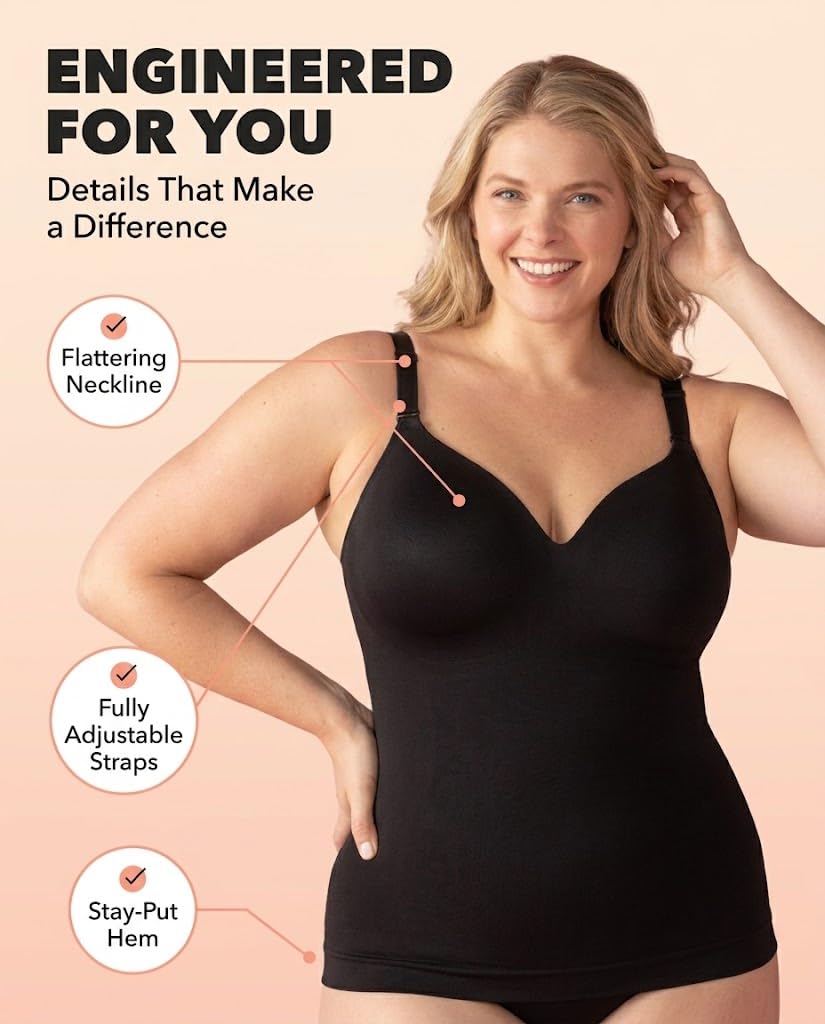 SHAPERMINT Sweetheart Shapewear Cami with Built-In Bra — image 2