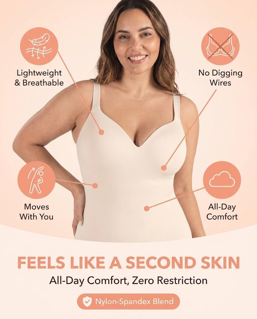 SHAPERMINT Sweetheart Shapewear Cami with Built-In Bra — image 5