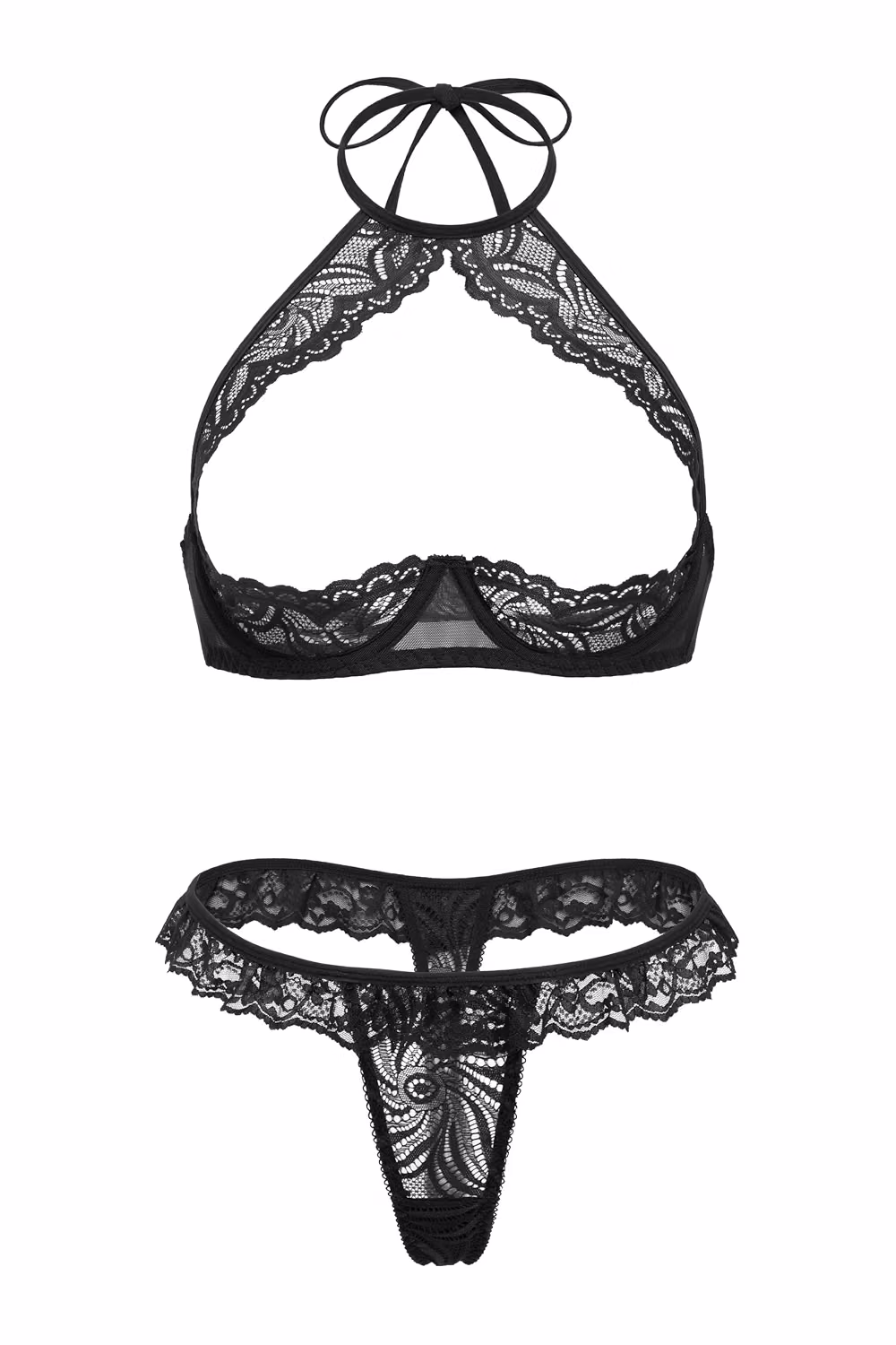 Avidlove Lace Underwire Halter Bra and Panty Set — image 3