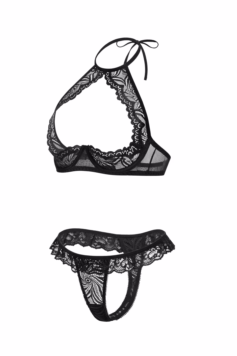 Avidlove Lace Underwire Halter Bra and Panty Set — image 4