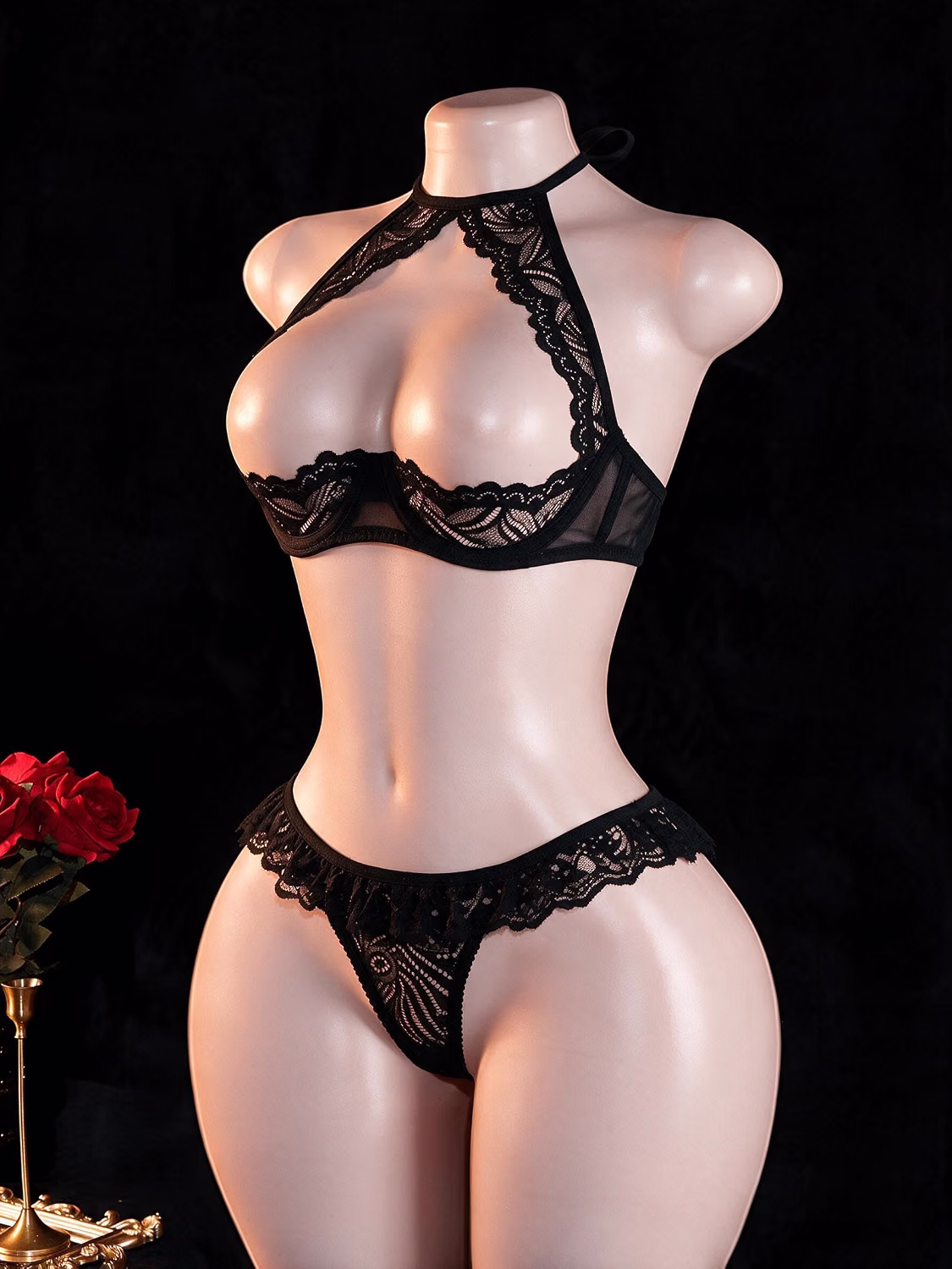 Avidlove Lace Underwire Halter Bra and Panty Set — image 7