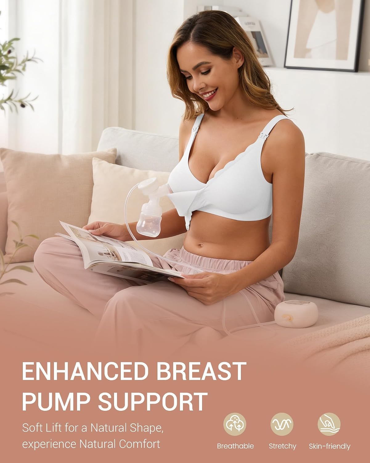 Vinfact Hands-Free Adjustable Pumping Bra — image 2