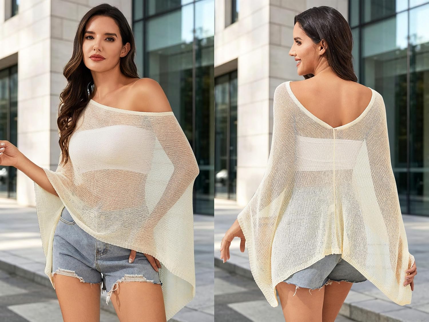 Vicarly Women's Poncho Shawl Beach Cover Up — image 2