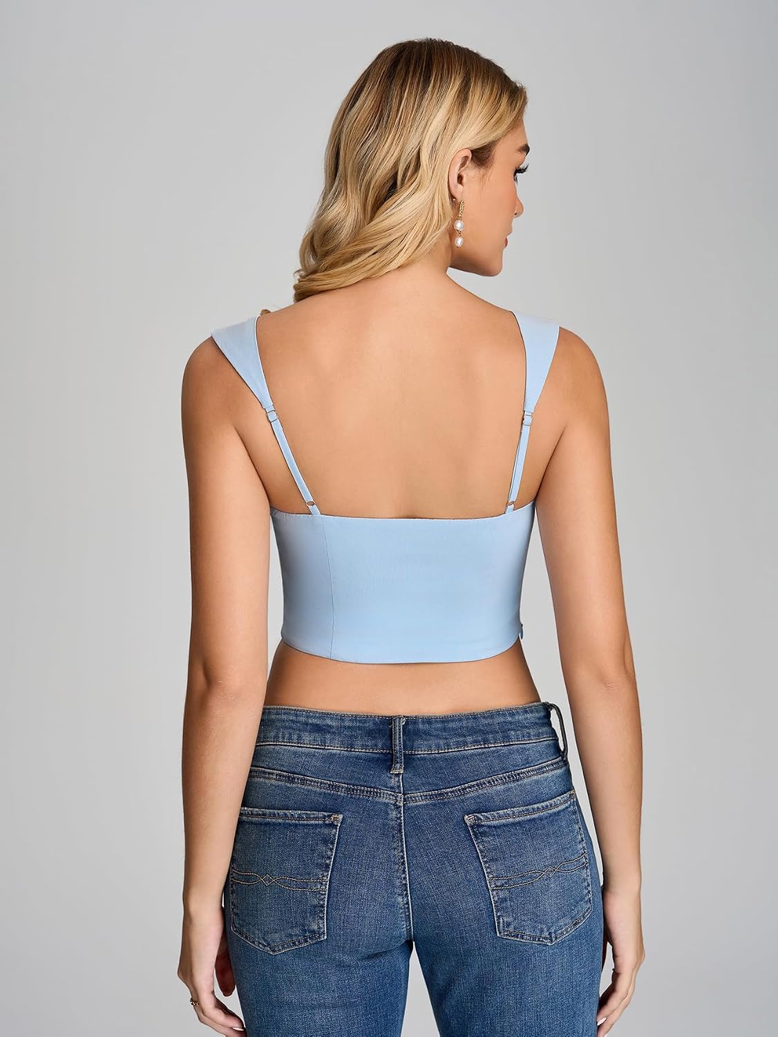 KUTUMAI Lace Corset Crop Top Square Neck — image 5